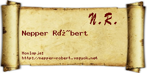 Nepper Róbert névjegykártya