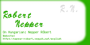 robert nepper business card